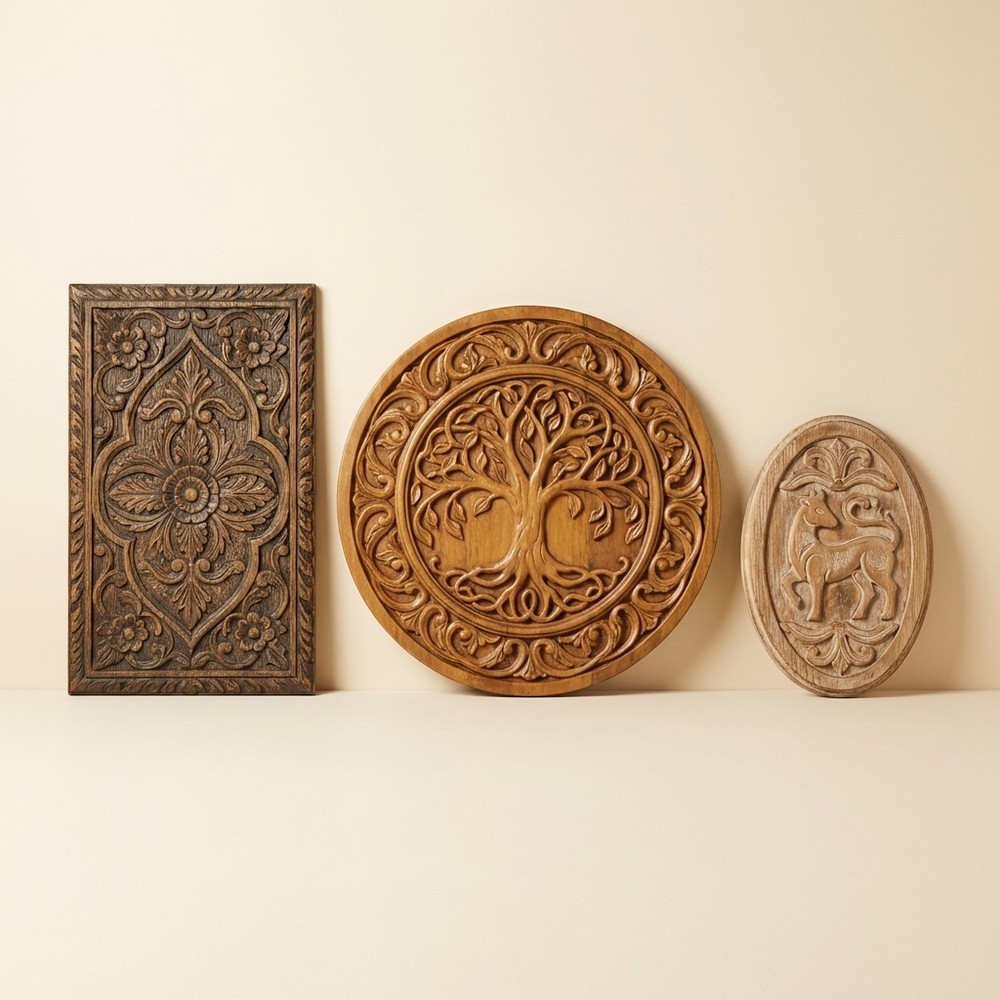 Деревянные резные панно
