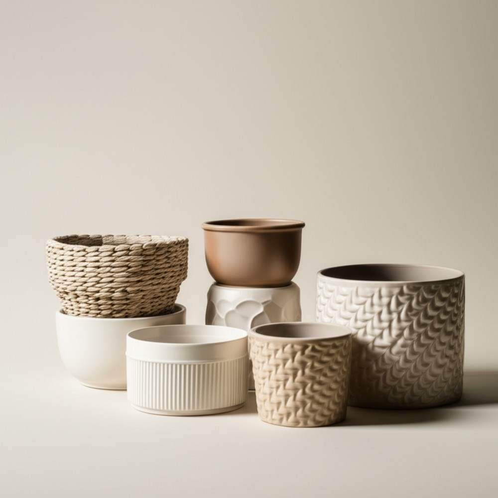 Плетеные кашпо