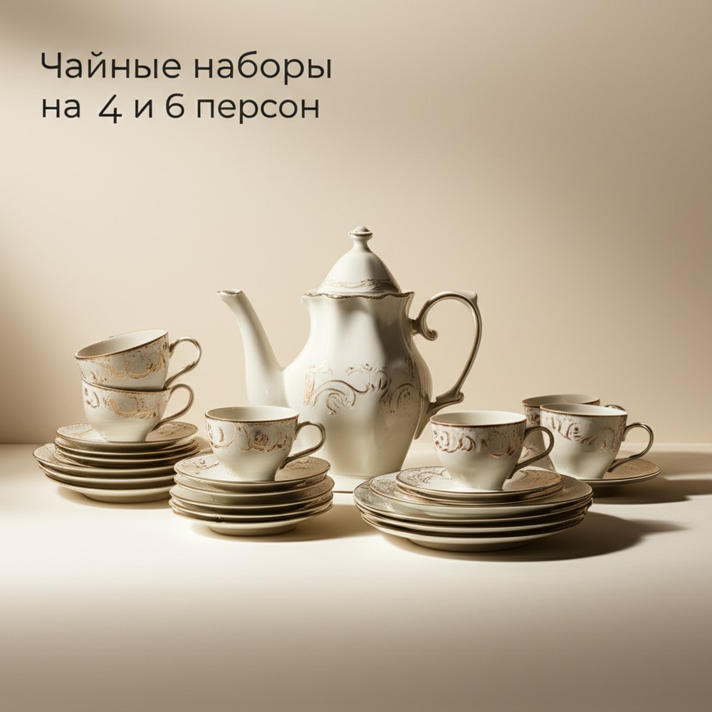 Чайные наборы на 4 и 6 персон