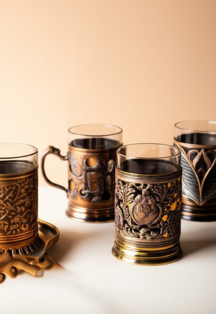 Стаканы и подстаканники