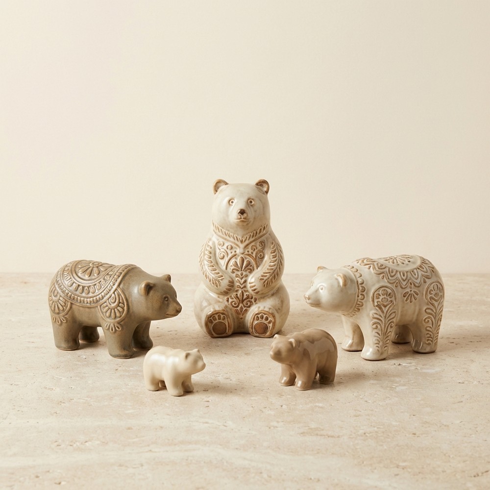 Садовые фигурки медведей