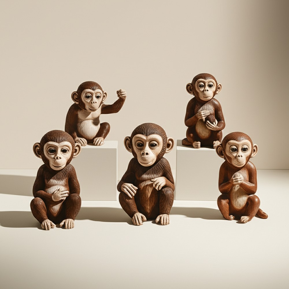Садовые фигурки обезьян