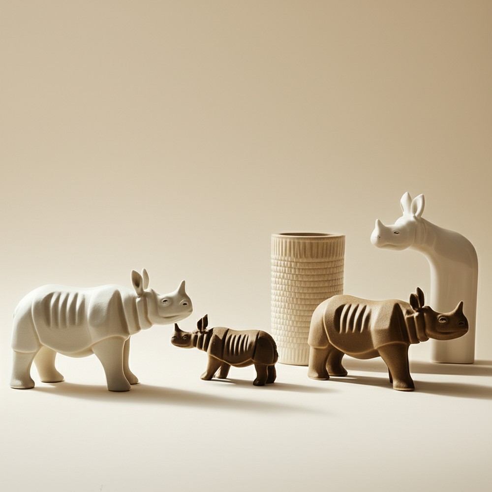 Садовые фигурки носорогов