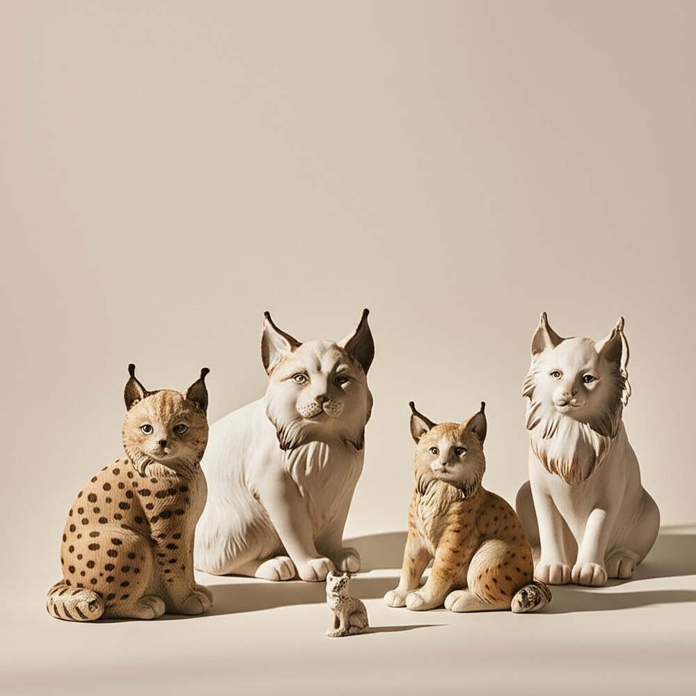 Садовые фигурки рыси