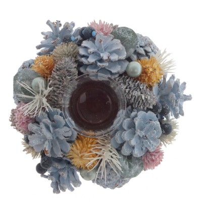 Подсвечник "Новогодняя композиция", L17 W17 H8 см Подсвечник "Новогодняя композиция", L17 W17 H8 см