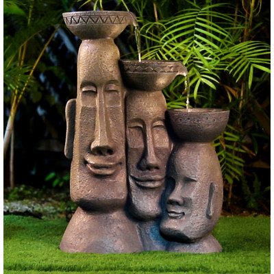 Фонтан декоративный  с подсветкой ''Моаи''