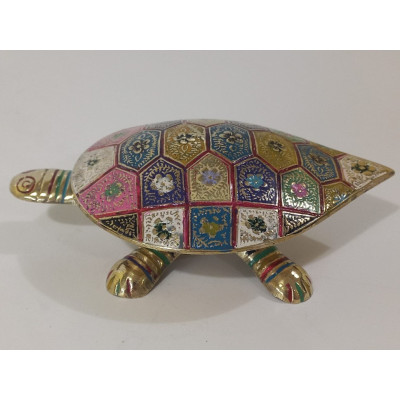 Шкатулка 'Черепаха', латунь резная 14 см