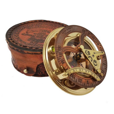 Компас в кожанном футляре "Колумб"