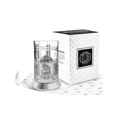 Набор для чая посеребренный "Георгий Победоносец"