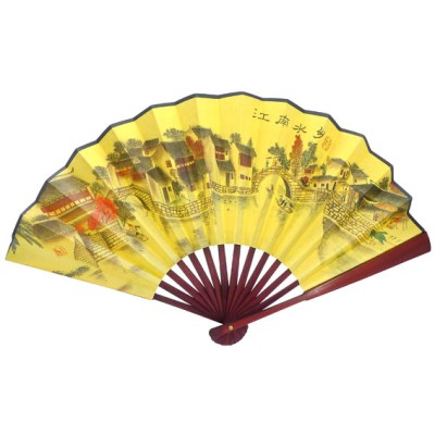 Веер 26х47см дерево, ткань