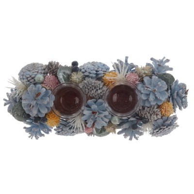 Подсвечник "Новогодняя композиция", L30 W13 H8 см Подсвечник "Новогодняя композиция", L30 W13 H8 см