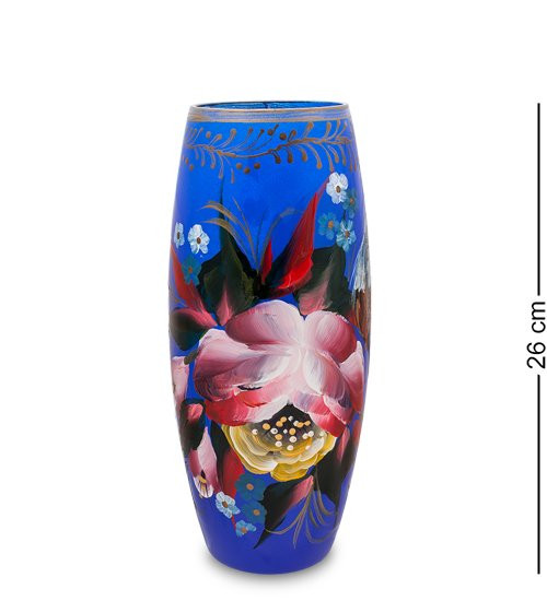 VZ-586 Ваза стеклянная "Жостово" h-260