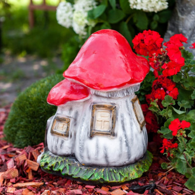 Декоративная садовая фигурка "Грибной домик"