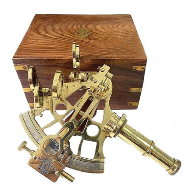 Секстант в деревянном футляре "Штурман"