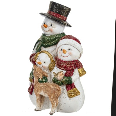 Фигурка декоративная "Снеговики", L12 W9 H16,5 см