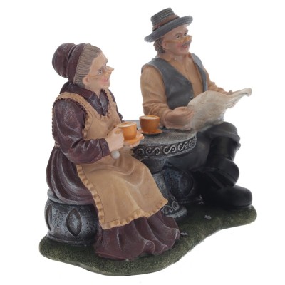 Фигурка декоративная "Бабушка с дедушкой", L20 W11 H17 см