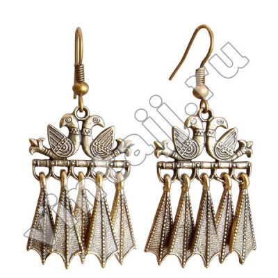 Серьги "Влюбленные голуби"