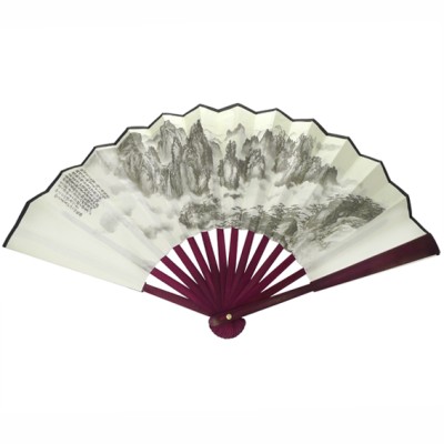 Веер 26х42см дерево, ткань