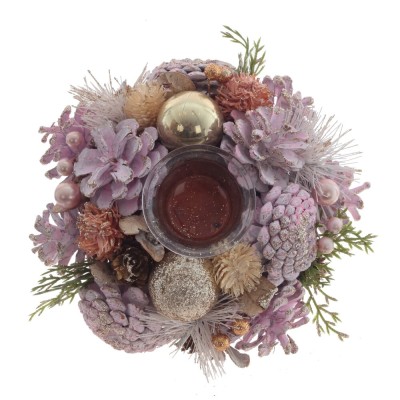 Подсвечник "Новогодняя композиция", L18 W18 H9 см Подсвечник "Новогодняя композиция", L18 W18 H9 см