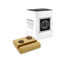 Подставка  для телефона малая "Новогодняя 6"  медная с чернением