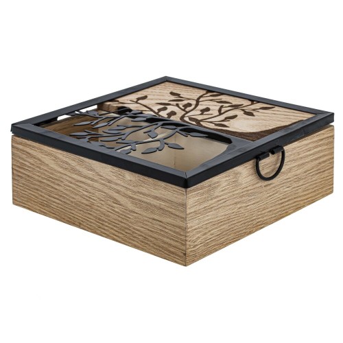 Шкатулка для чайных пакетиков, L16,5 W16,5 H6 см