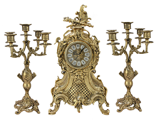 Каминные часы с канделябрами "Марго"