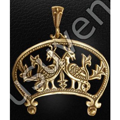 Лунница "Пара мирных птиц"