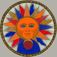 Декоративная тарелка "Солнце"