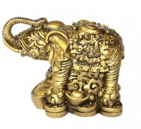 Интерьерная статуэтка "Слон на Монетках"