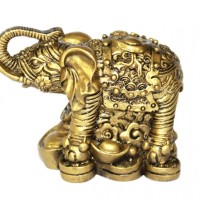 Интерьерная статуэтка "Слон на Монетках"          