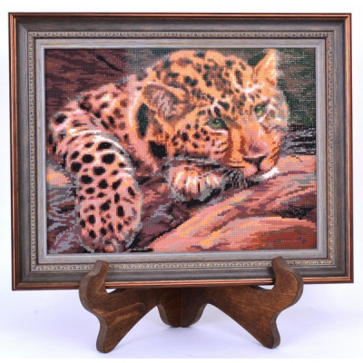 Картина-панно "Дикая кошка"