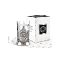 Набор для чая "Разводные мосты" никелированный с чернением