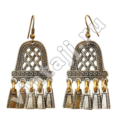 Серьги "Распаханное поле"