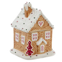 Конфетница "Пряничный дом", 400 мл, L10,5 W10,5 H16 см, 2в.
