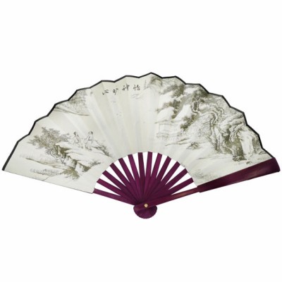 Веер 26х42см дерево, ткань