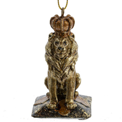 Фигурка декоративная подвесная "Лев", L4 W4 H8 см, 2в.