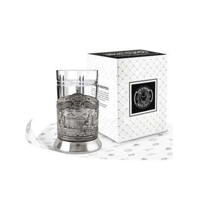 Набор для чая "Екатеринбург (Триумфальная)"  никелированный с чернением