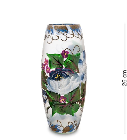 VZ-588 Ваза стеклянная "Жостово" h-260