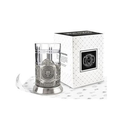 Набор для чая "Группа "Вагнер"" никелированный с чернением