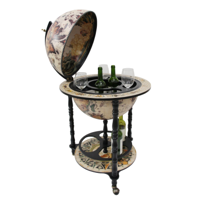 Глобус-бар напольный d 45 весь белый