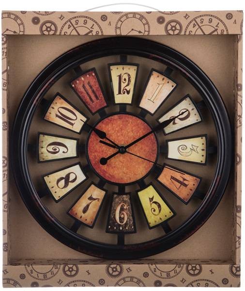 ЧАСЫ НАСТЕННЫЕ КВАРЦЕВЫЕ "РУЛЕТКА" ДИАМЕТР=30 СМ. ЦВЕТ: АНТИК ЦИФЕРБЛАТ ДИАМЕТР=25 СМ. (КОР=6ШТ.) ЧАСЫ НАСТЕННЫЕ КВАРЦЕВЫЕ "РУЛЕТКА" ДИАМЕТР=30 СМ. ЦВЕТ: АНТИК ЦИФЕРБЛАТ ДИАМЕТР=25 СМ. (КОР=6ШТ.)