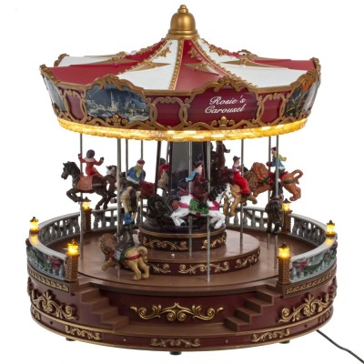 Фигурка декоративная "Рождество" (4 мелодии, подсвет, движ, 3xAA н/п, +USB), L31 W31 H33 см