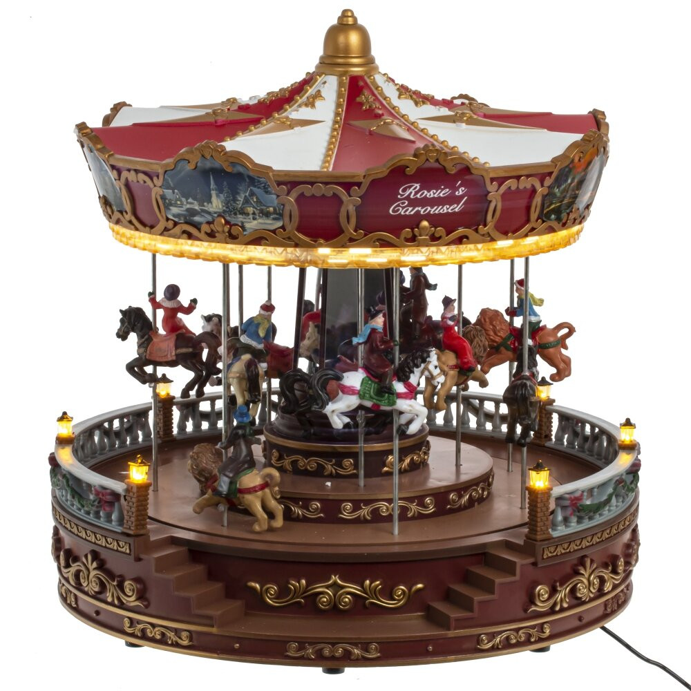 Фигурка декоративная "Рождество" (4 мелодии, подсвет, движ, 3xAA н/п, +USB), L31 W31 H33 см