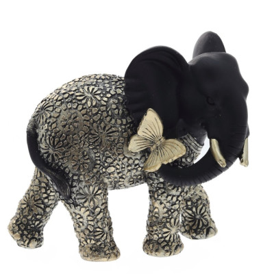 Фигурка декоративная "Слон и бабочка", L19 W10,5 H17 см