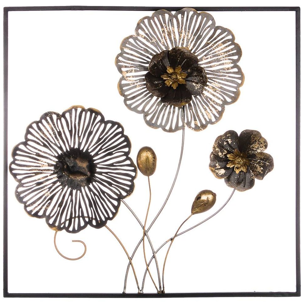 Панно Настенное Коллекция "Цветочная Симфония" 50,2*50,2*5,7 см