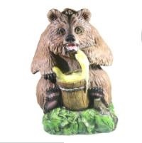 Декоративная садовая фигурка "Медведь с банкой меда"           
