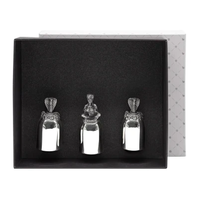 Набор рюмок "Заклинатель змей" посеребренный с чернением Набор рюмок "Заклинатель змей" посеребренный с чернением