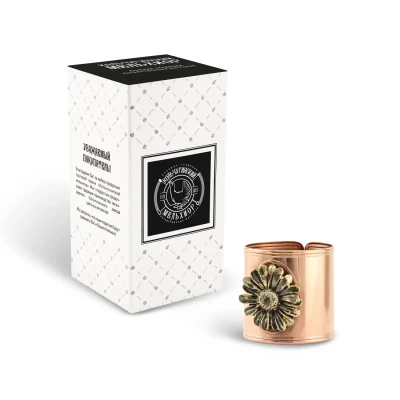 Кольцо д/салфеток 'Ромашка' медное