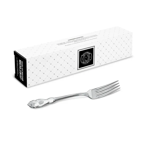 Вилка десертная "Герб" посеребренная