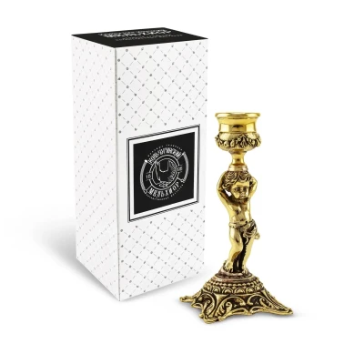 Подсвечник "Ангел" латунный с чернением